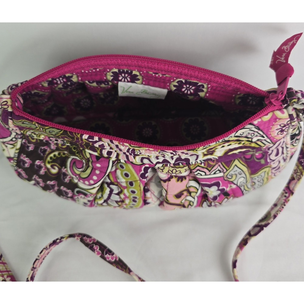Vera Bradley Multicolor Paisley Quilted Crossbody Bag Zip Top Detachable Strap - Picture 3 of 5